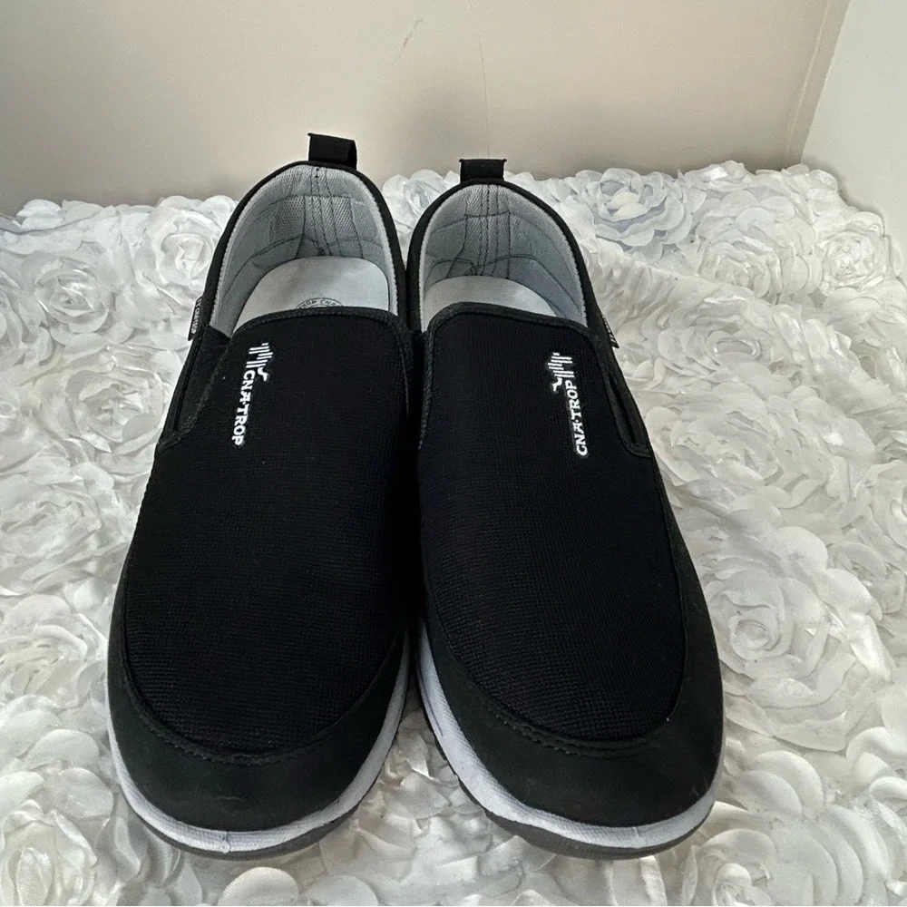 CNA-Trop Black‎ Slip-on Loafers Canvas Shoes Men's 45 US11 Arch Support